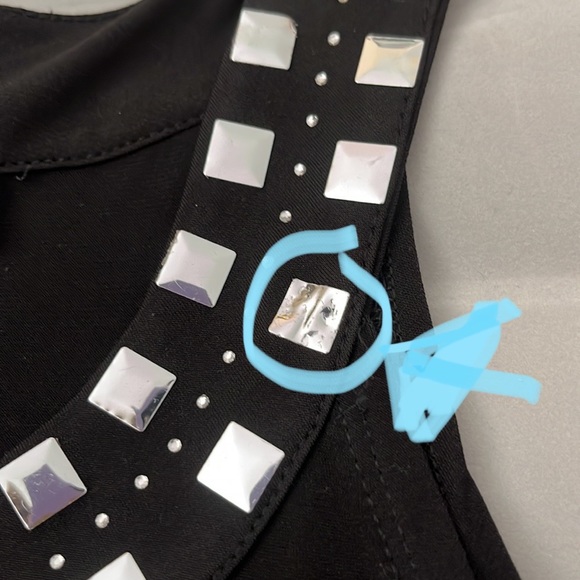 EUC - Limited Too Girls Size 10 Black Dress with Silver detail - Picture 6 of 6